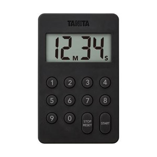 （まとめ）タニタ デジタルタイマー100分計 ブラック TD-415-BK 1個[x10セット]