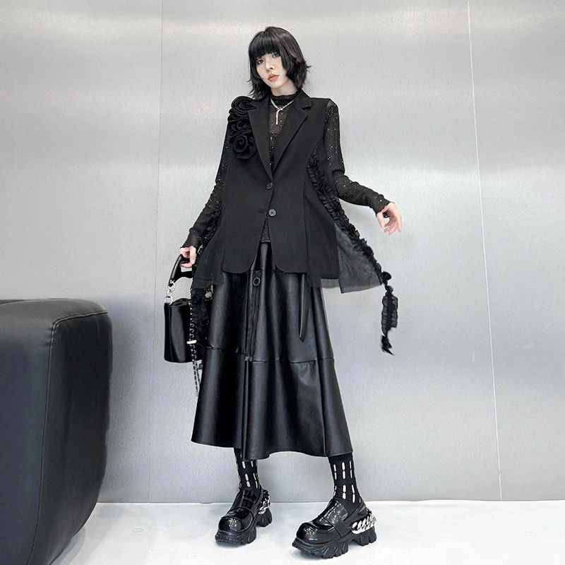 立体フラワー スーツ タンクトップ ウエストコート ベスト 25 新作 ファッション ゆったり レディースベスト