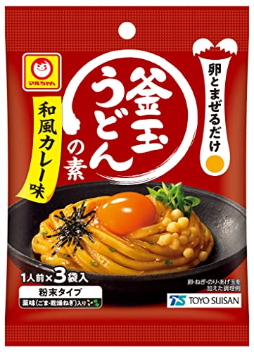 マルちゃん 釜玉うどんの素 和風カレー味 3袋入 19.8g48個