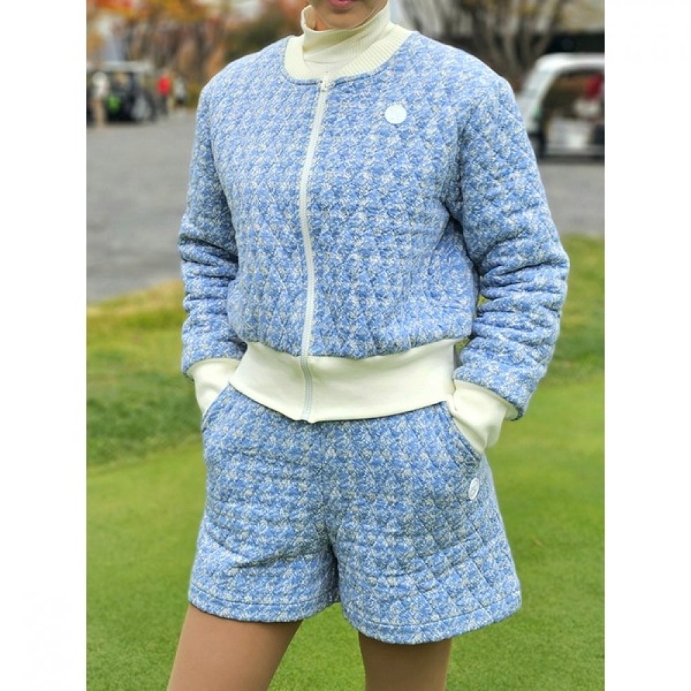 (Luxgolf) ラックスゴルフティーオフレディース 2オンスキルトフルジップアップキルトジャンパー TO4W816W