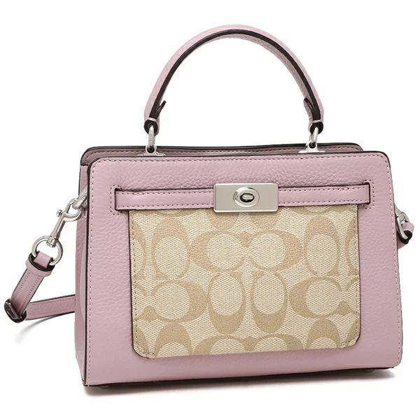 アウトレット ハンドバッグ シグネチャー ショルダーバッグ ベージュ パープル レディース CC977 SVV7O 19,156円