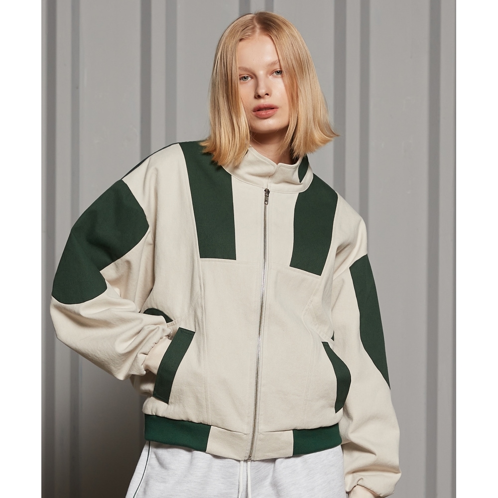 パーティジェントまたはカラーブロックジャンパー (グリーン)