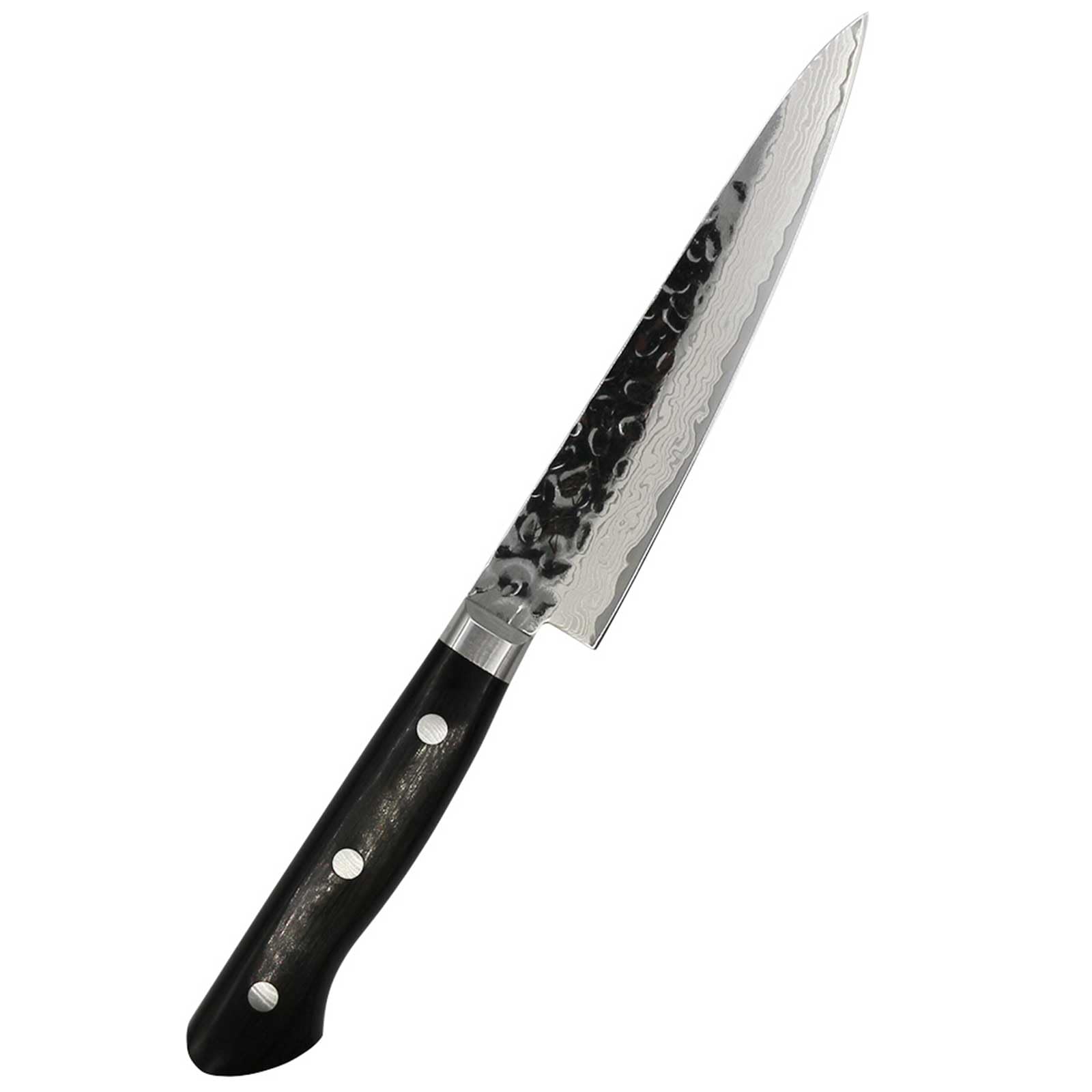 包丁 翁流 黒合板柄 口金付 17層鋼 ペティナイフ 135mm 日本製 和包丁 両刃 ステンレス鋼 魚 刺身 三枚おろし キッチン 台所 ナイフ 料理 調理 多機能 野菜 肉 パン 家庭用 業務用