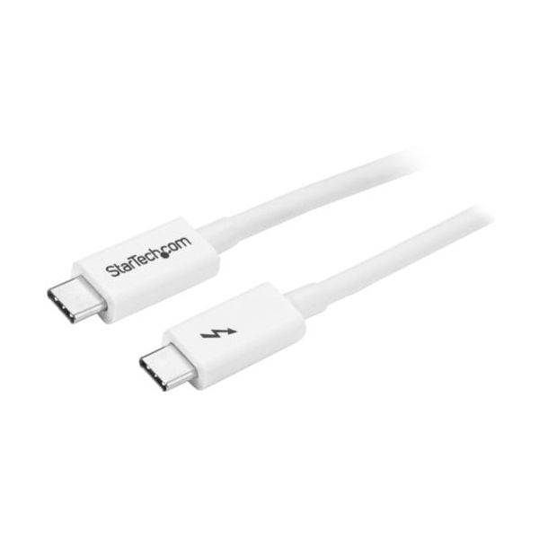 StarTech.com Thunderbolt 3 （20Gbps） USB-Cケーブル 1m ホワイト TBLT3MM1MW1本