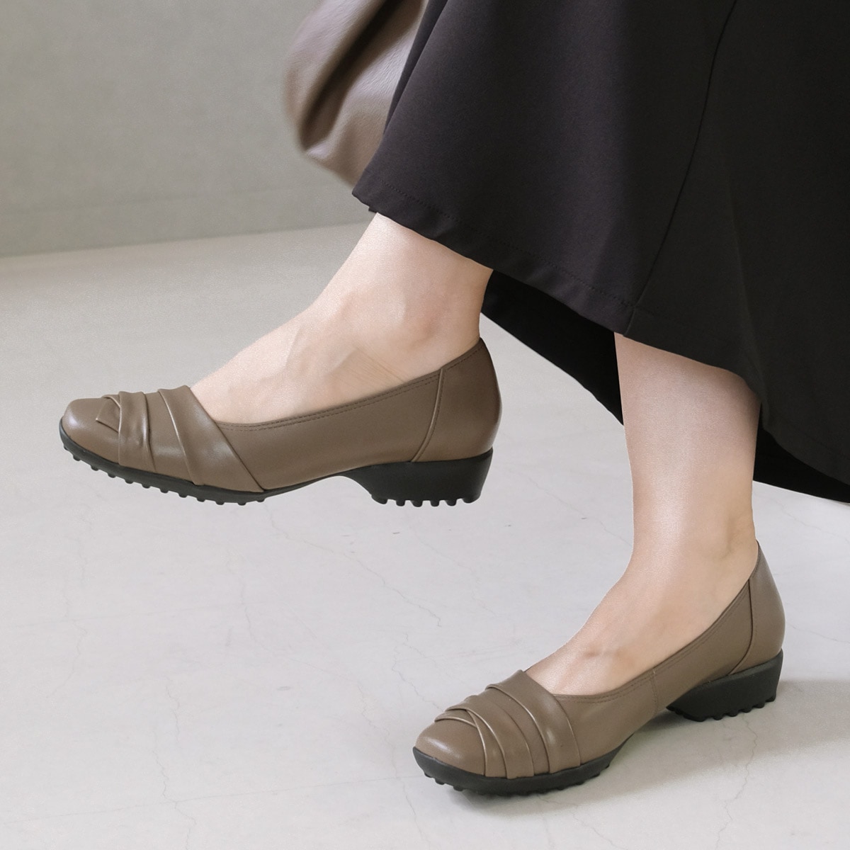 軽量快適パンプス日本製本革 レディース