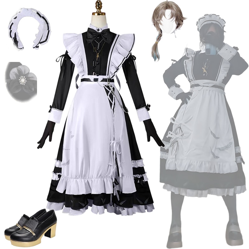 叶 メイド服 コスプレ 衣装 新衣装 葉かなえ メイド服 コスプレ衣装 叶コスプレ 仮装 バーチャルアイドル VTuber 叶 かなえ Kanae 新衣装 メイド ウイッグ&靴追加可能