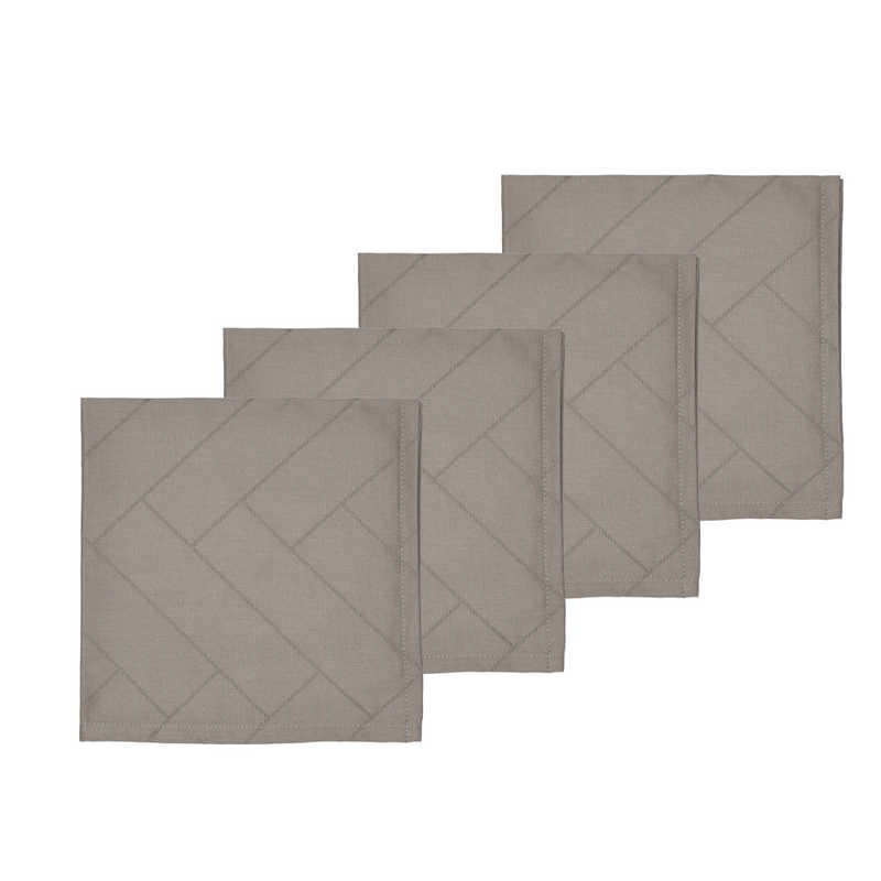 ソダール　ナプキン Tiles Damask Taupe 4個セットl トープ　15482