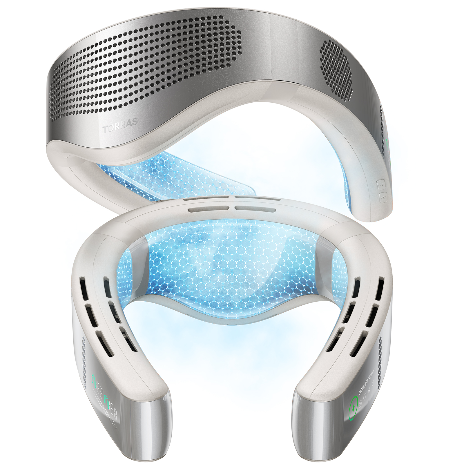 【テレビ紹介された全機能最強・COOLIFY Cyber 2025進化】ネッククーラー 冷却プレート 首掛け扇風機 ネックファン ペルチェ 首掛けファン AI搭載 熱中症対策 涼しい ギフト 夏グッズ