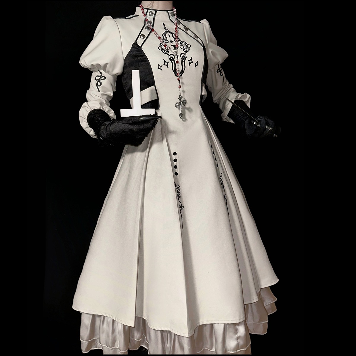 オリジナルムーンムーンショートゴスロリダークドレス