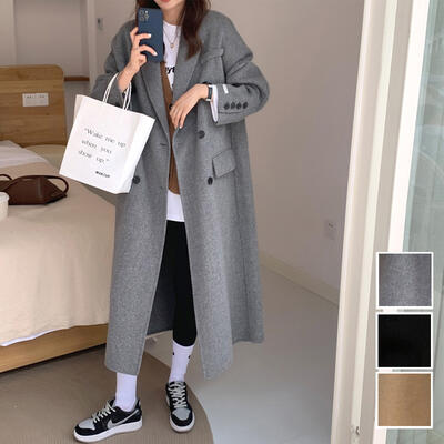 ウール混 チェスターコート きれいめ カジュアル お洒落 メルトンコート アウター レディース ロングコート 可愛い ロング丈 6,435円