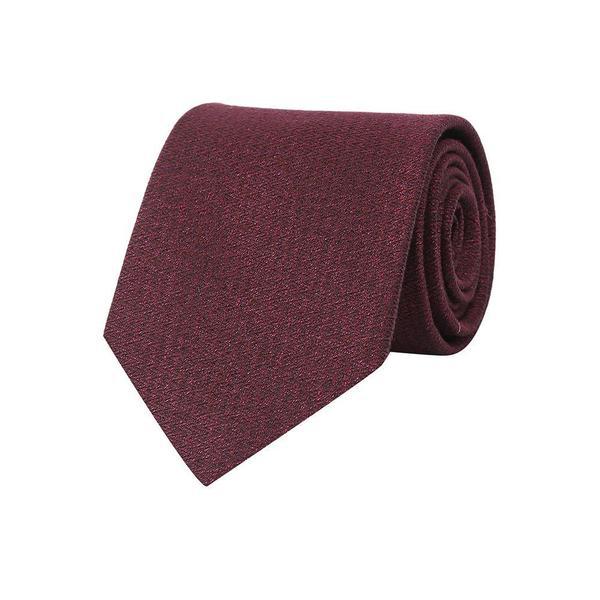 シルク混紡キュービックワンポイントネクタイ レッド__DLF1ACF1204R2