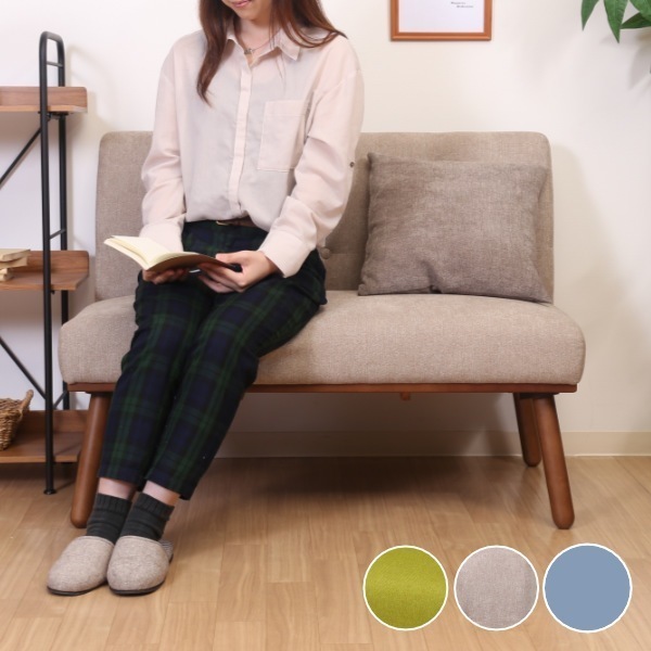 ダイニングソファ 座面高44cm 2人掛け ダイニング チェア ソファ 椅子 木製 天然木 ファブリック 組み合わせ 北欧風 ソファー ダイニングチェア 二人掛け リビングソファ 肘掛けなし