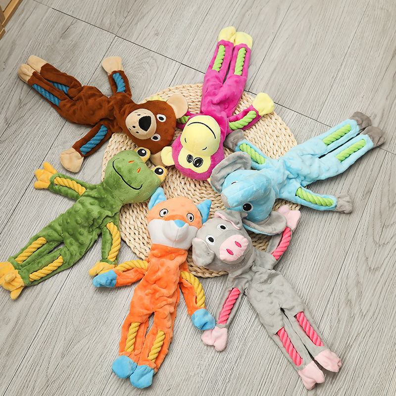 ペットのおもちゃ 大中小型犬猫 引き裂きや噛みつき音に強い骨付き Bb コーリンググラインディングコットンロープで退屈を和らげます ぬいぐるみ