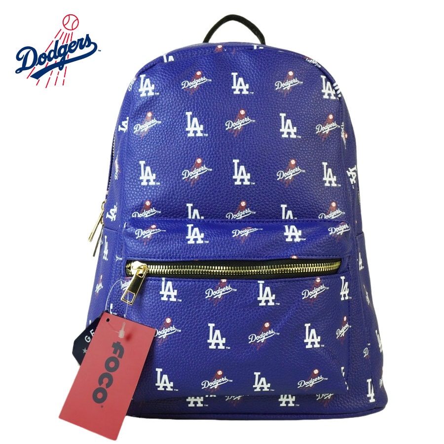 ロサンゼルス ドジャース公式グッズバックパック リュックサックFOCO MINI PREMIUM LEATHER BACKPACKバッグ ビーガンレザー エコレザーB