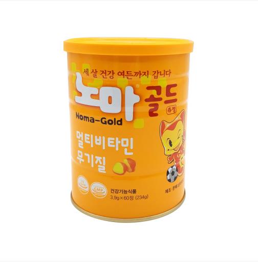 Noma Gold 韓国の子供の栄養補助食品 3.9g X 60 チュアブル錠