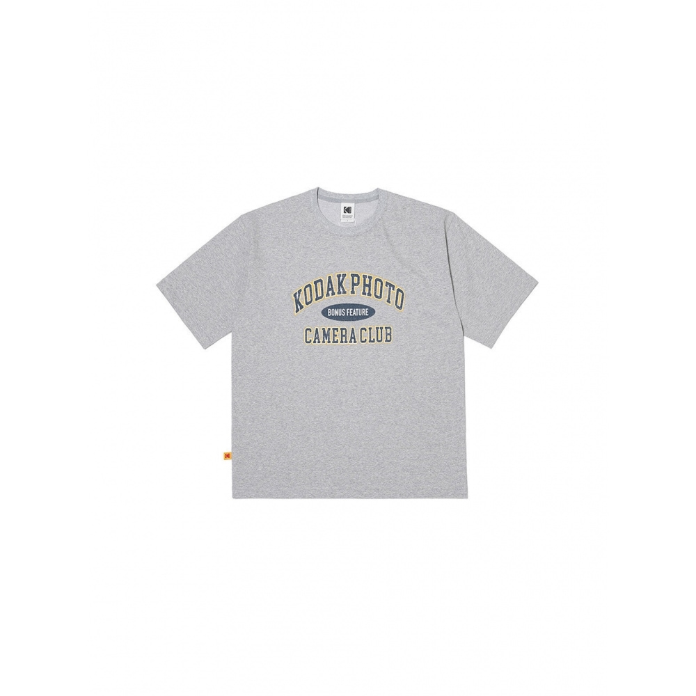 コダックアパレルカメラクラブショートスリーブ T シャツメランジグレー