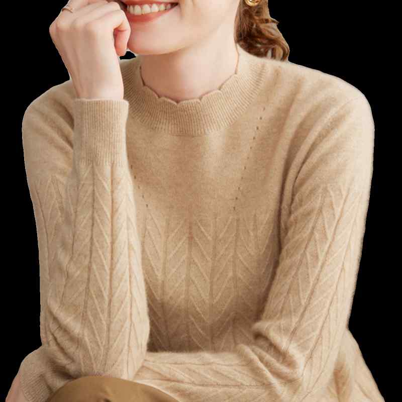 セーター レディース 秋冬 カジュアル ハイネック ウール トップス 薄手 やわらかい ニット 大きいサイズ プルオーバー 長袖 青 白 ピンク 無地 シンプル