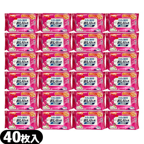 ピジョン ハビナース トイレに流せるおしりふき 大判厚手 (40枚入) × 24個セット 【宅配便】