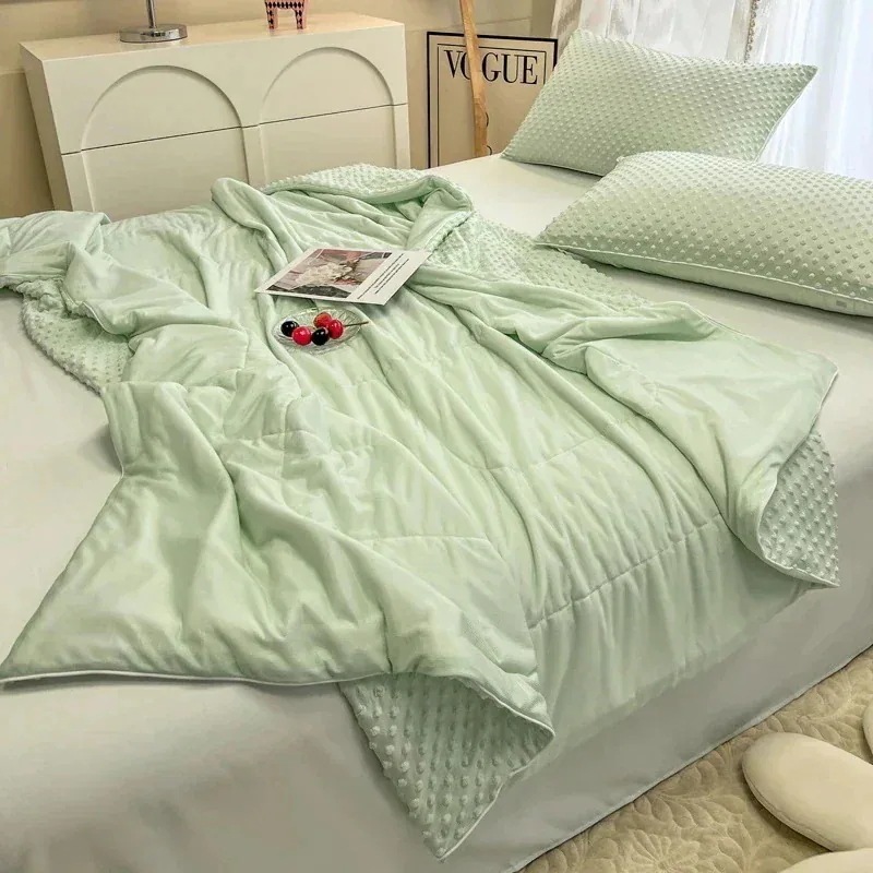 人气新作布団カバー A類アイスクリーム マッサージ アイスシルク 寝具 接触冷感 エアコン布団カバー