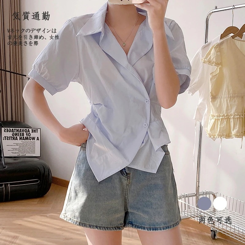 2枚購入で2 0 0円OFF!品質保証です/ドルマンシャツ 体型カバー シャツ トップス レディース 着痩せ チュニック リネン風 半袖 薄手 ゆる ビッグサイズ 大きいサ04