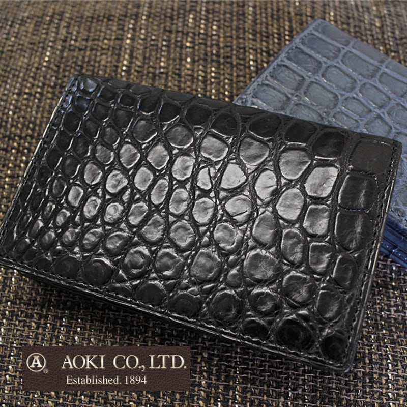 青木鞄 ラゲージアオキ1894 1894 名刺入れ カードケース Matt Crocodile マットクロコダイル 2480 2505