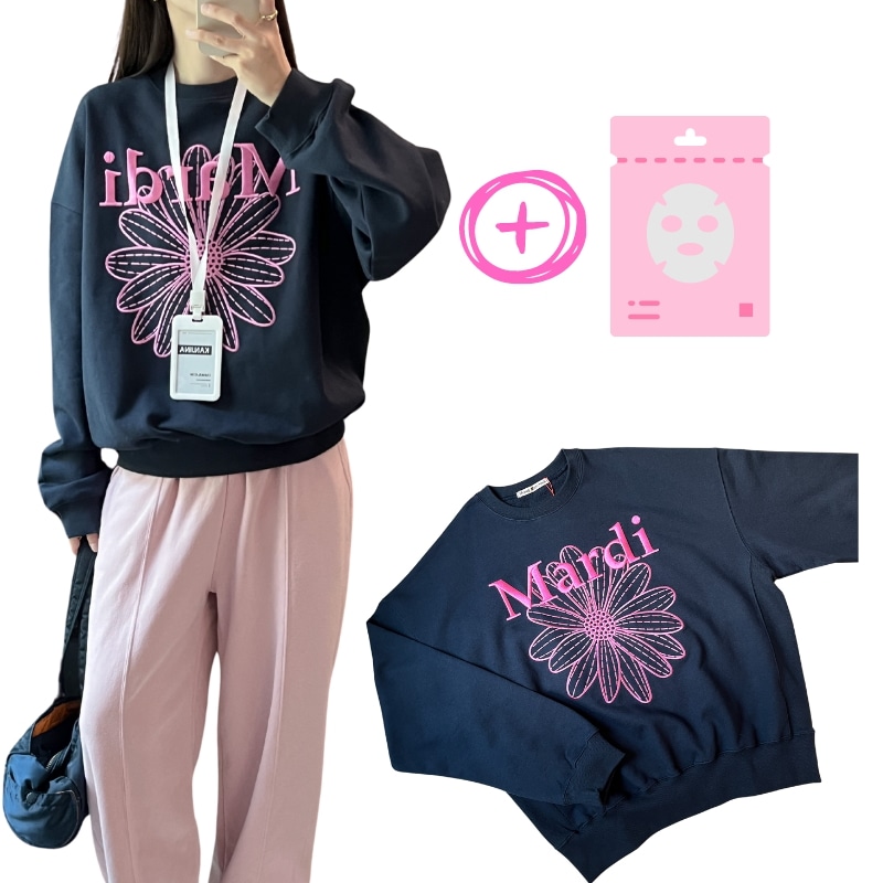 スウェット 韓国ive着用tシャツ24新商/刺繍NeedleWorkアン・ユジン着用 11,999円