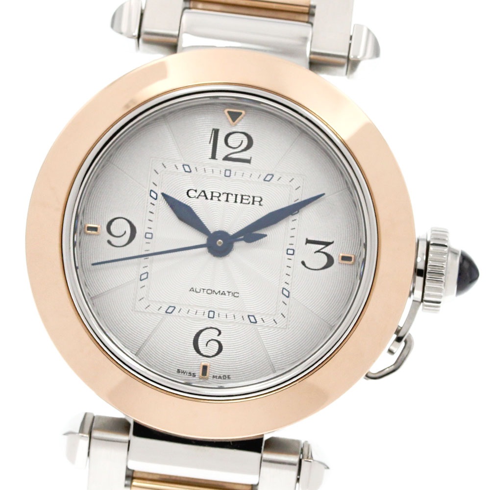 カルティエ CARTIER W2PA0008 パシャ ドゥ カルティエ 35MM SS/PG 自動巻き ボーイズ 美品 箱付き_860840【中古】
