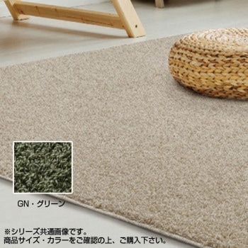 アスワン　PTT繊維カーペット　バルゴ　190x190cm　GN/グリーン　CA617235