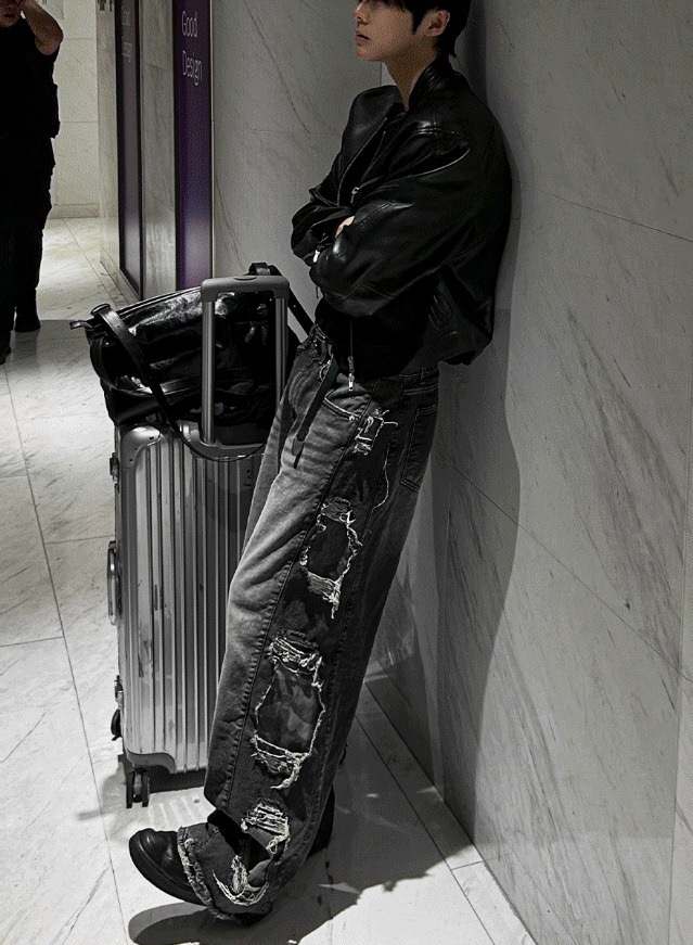 [COSYHARU公式]Military Camo Wide Denim