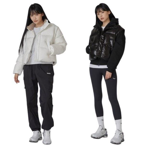 24AW 女性 ディタッチブル クロップド ダウン ジャケット 袖の取り外しが可能なパディングベスト ダウンジャケット 32YE4822 3C
