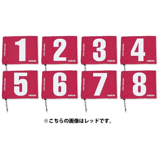 ハタチ グラウンドゴルフ BH5001S 35 グラウンドゴルフ用旗 8ホールセット グリーン
