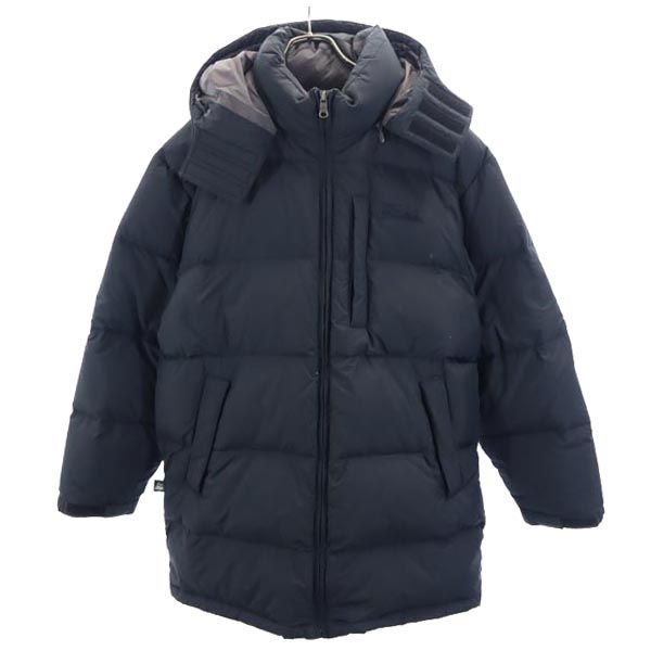 ロゴ刺繍 ダウンジャケット S 黒 メンズ