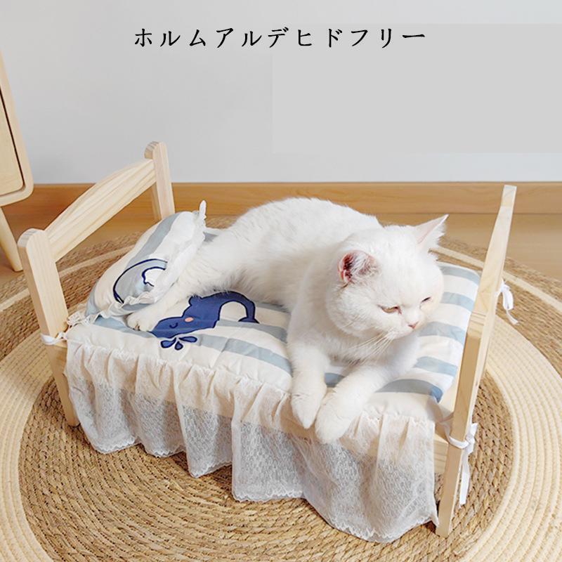 [高品質]木製おもちゃベッド 猫ベッド/イケア/猫ベッドで話題 人形用ベッド