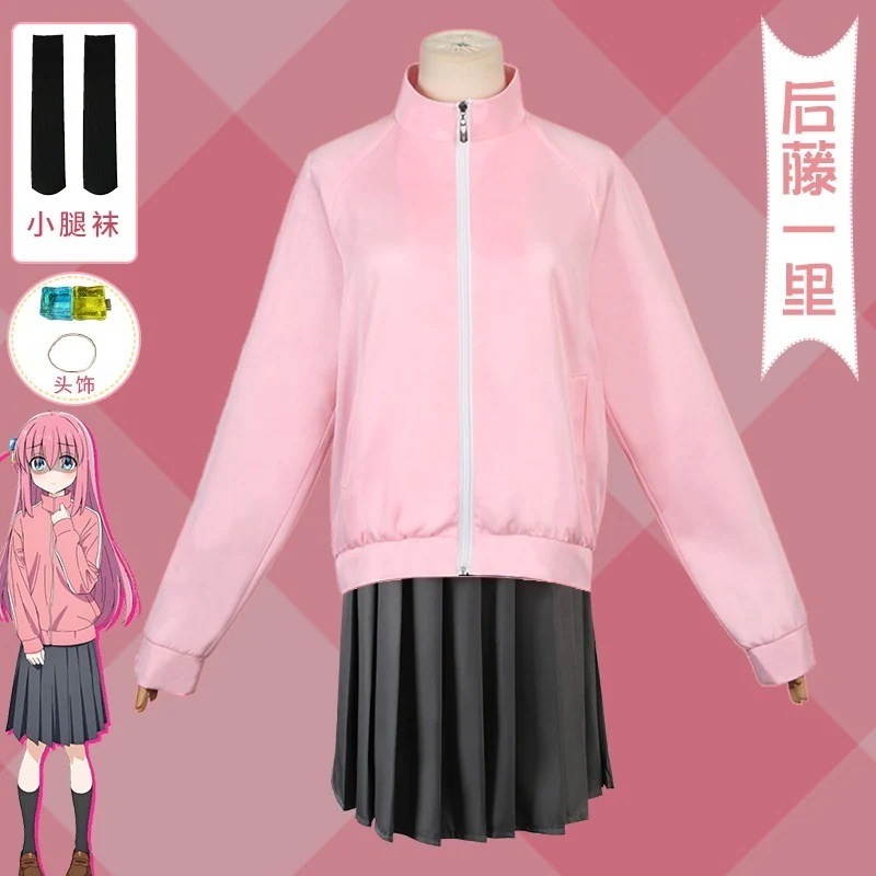 【急速出荷!】コスプレ 仮装孤独ロックcos服后藤一里伊地知虹夏jk山田凉喜多郁代コスプレ イベント用品