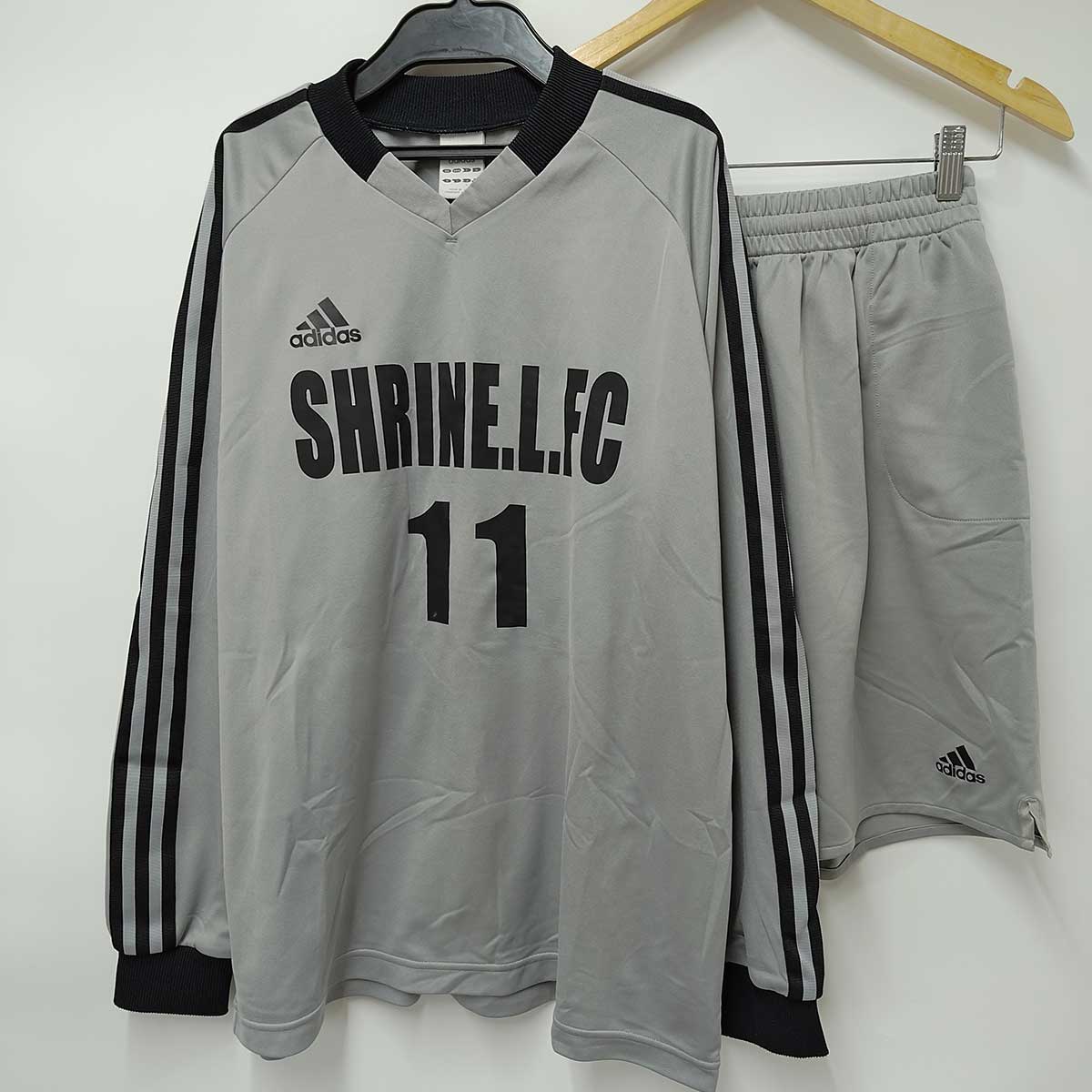 【中古】[上下セット] アディダス SHRINE.L.FC シュライン ユニフォーム GK ゴールキーパー #11 女子サッカー フットサル 支給品 L ADIDAS