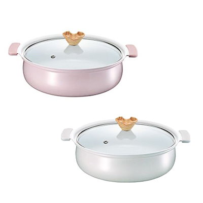 他サイト： 鍋 卓上鍋 24cm 2.3人用 両手鍋 鍋料理 IH対応 ガス対応 アルミ卓上鍋 卓上 シリコンカバー /IH対応セラミックコーティング卓上鍋の商品画像