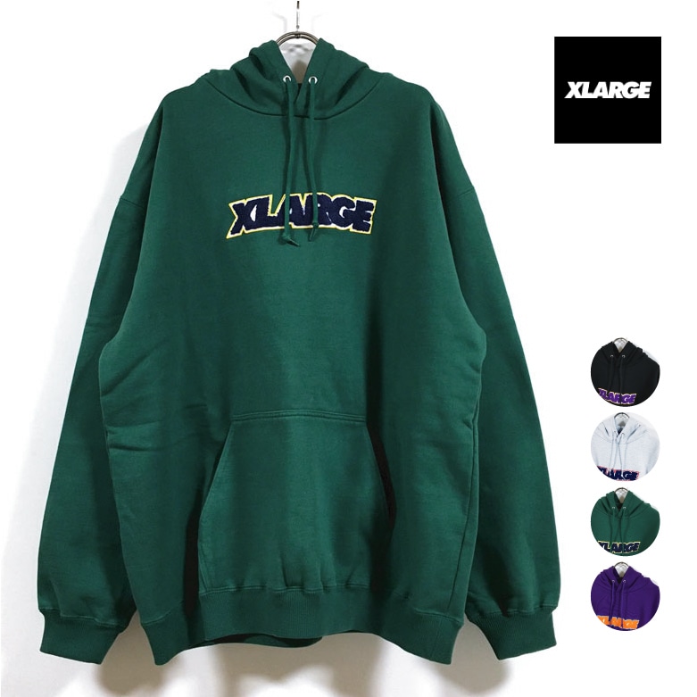 XLARGE エクストララージ TWO TONE STANDARD LOGO PULLOVER HOODED SWEAT パーカー 長袖 メンズ 送料無料
