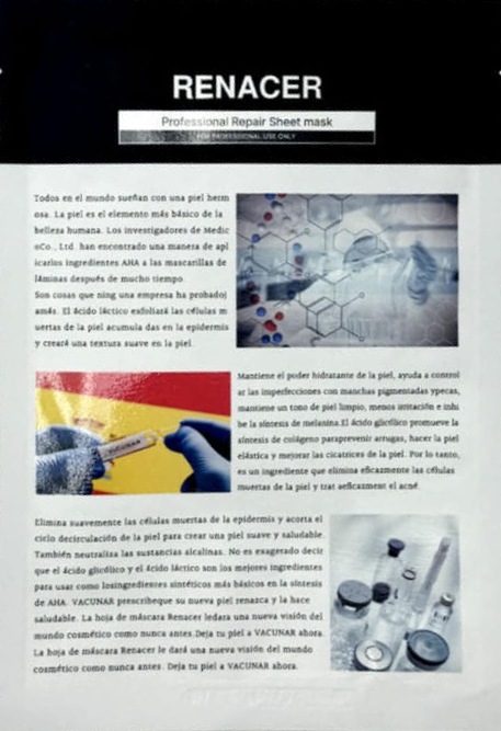 【韓国正規品】 VACUNAR RENACER マスクパック (1Box[8ea])