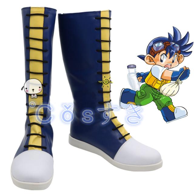【全店任意2枚購入で100円OFF】爆走兄弟レッツゴー!! 星馬豪 せいばごー コスプレシューズ ブーツ 高品質 新品 Cosplay アニメ コスチューム