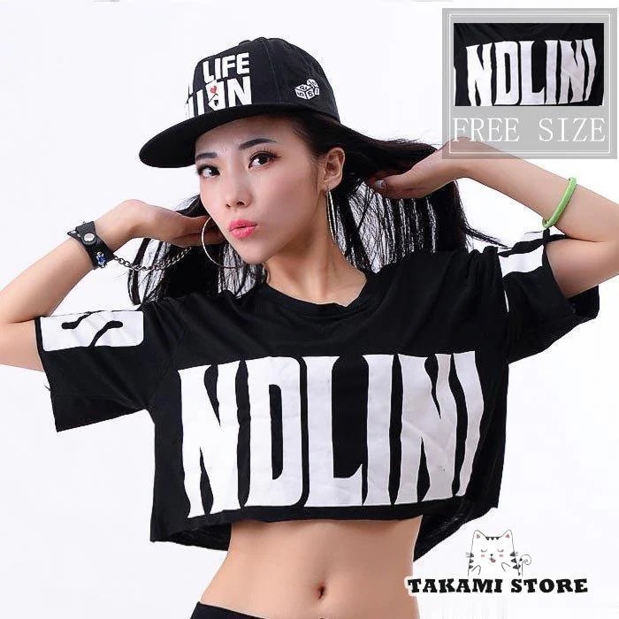 ダンス 衣装 ダンス ヒップホップ ダンスシャツ ショート ダンストップス HIPHOP ガールズ ダンス ジャズ衣装 半袖 舞台服 ステージ