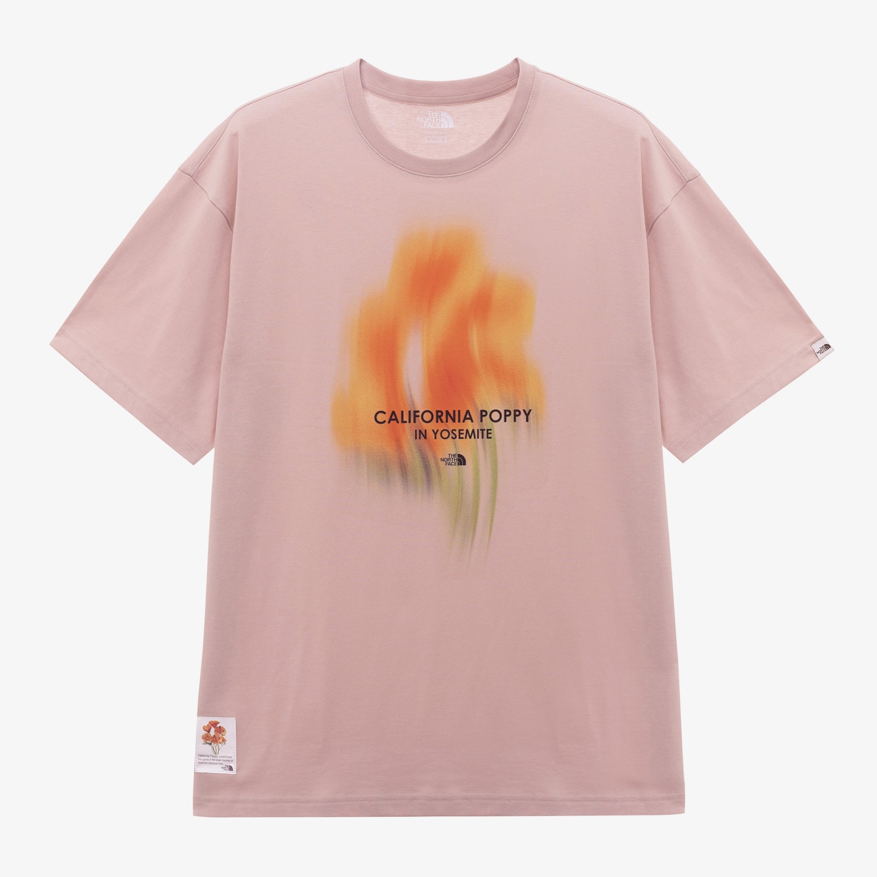 WHITE LABEL フラワー スプレー 半袖 ラウンドTシャツ (NT7UR09)
