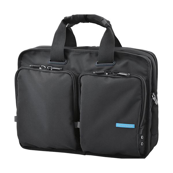 (まとめ）エレコム 営業用ビジネスバッグ ブラックBM-BG02BK 1個(×3セット)