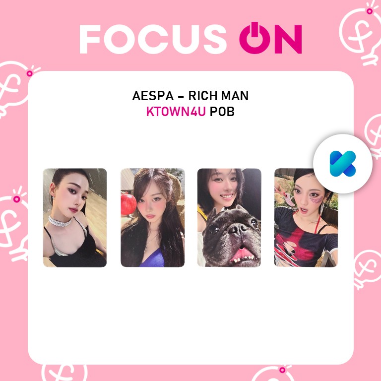 aespa Rich Man ktown4u 予約限定 トレカ 4枚セット aespa rich man ポップアップ 購入特典 トレカ 4枚セット B