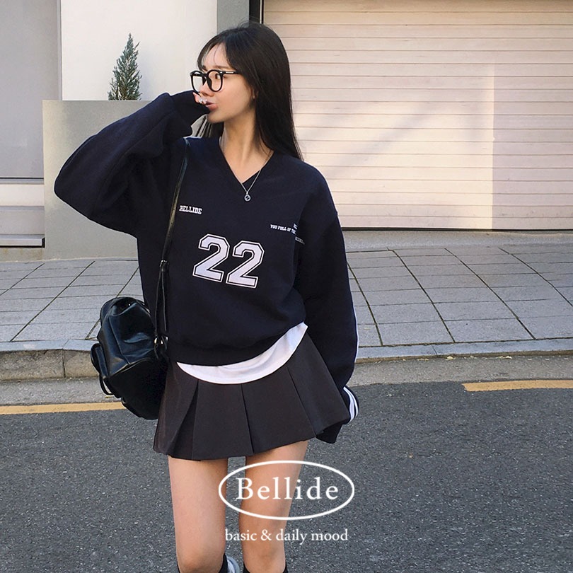 [MADE] トラックVネックオーバーフィットトレーナー ts1323