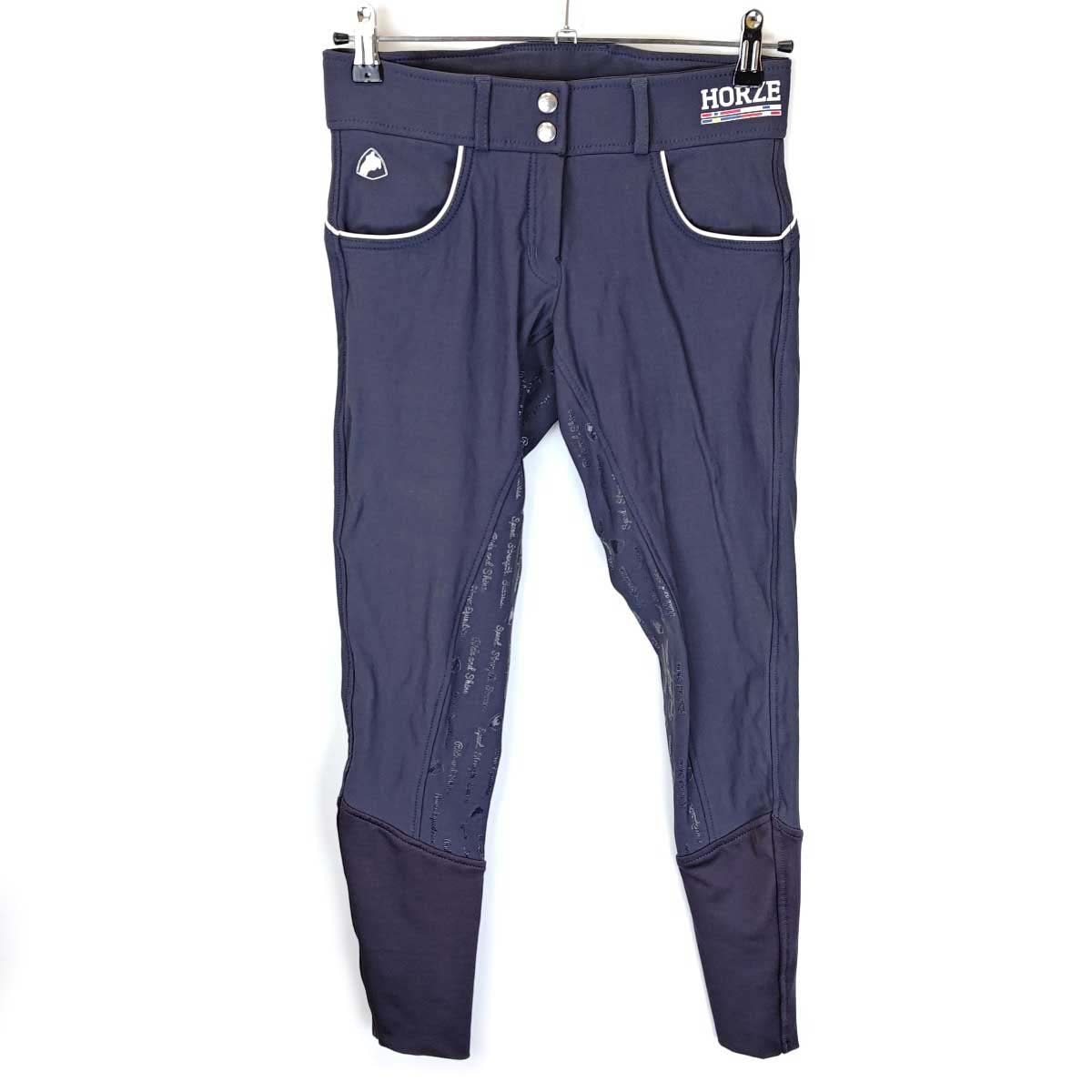 【中古】HORZE ホルツ Nordic Performance シリコングリップ フルシート キュロット I42 ネイビー レディース 乗馬 馬術