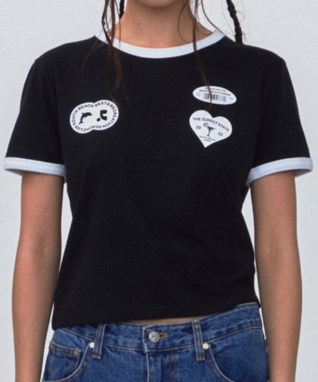 Qoo10 rest&recreation RR LOGO RINGER ロゴ 半袖
