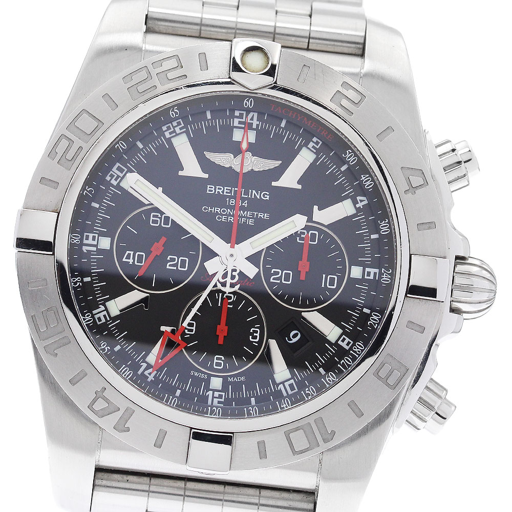 ブライトリング BREITLING AB0412 クロノマット GMT リミテッド デイト クロノグラフ 自動巻き メンズ 箱・保証書付き_890587【中古】