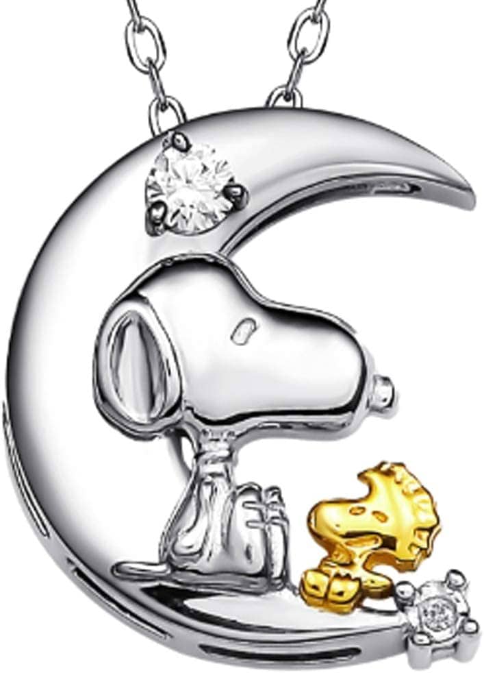 スヌーピー 70周年記念 ダイヤ ネックレス レディース ブランド ダイヤネックレス キャラクター おしゃれ かわいい プレゼント ギフト 女性 雑貨 彼女 母 娘 アクセサリー 20代 30代