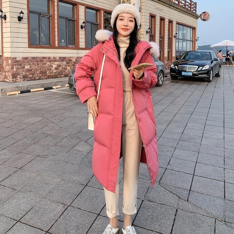 綿服 2021 年 新型 女性 ins 冬 ゆったり 長いタイプ上着 chic 外套