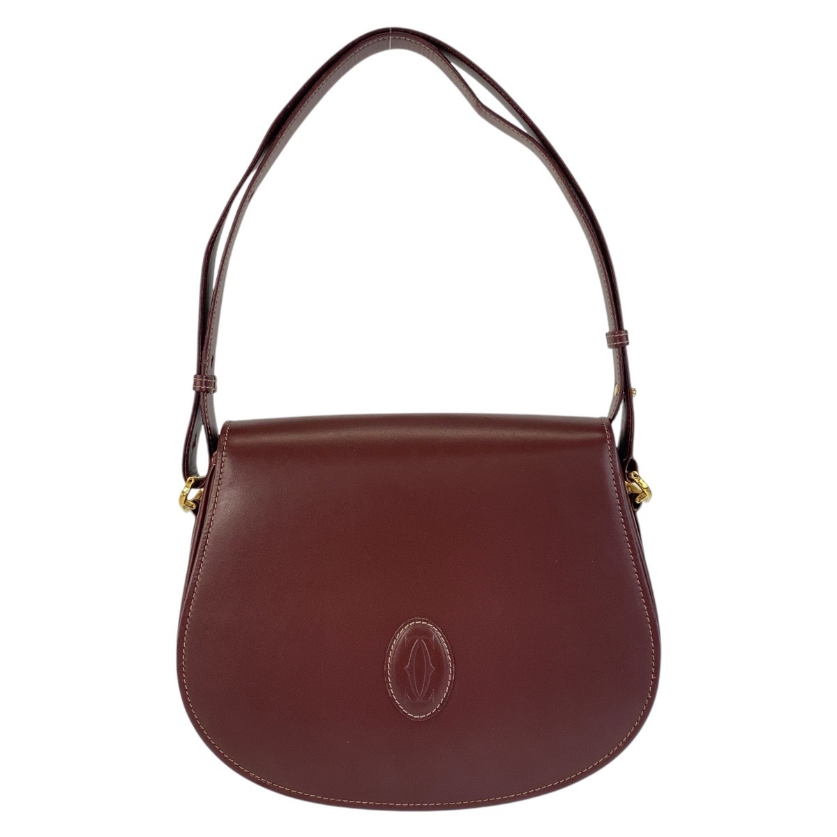 美品 マストライン ボルドー ゴールド金具 レザー ショルダーバッグ レディース 500925 18,531円